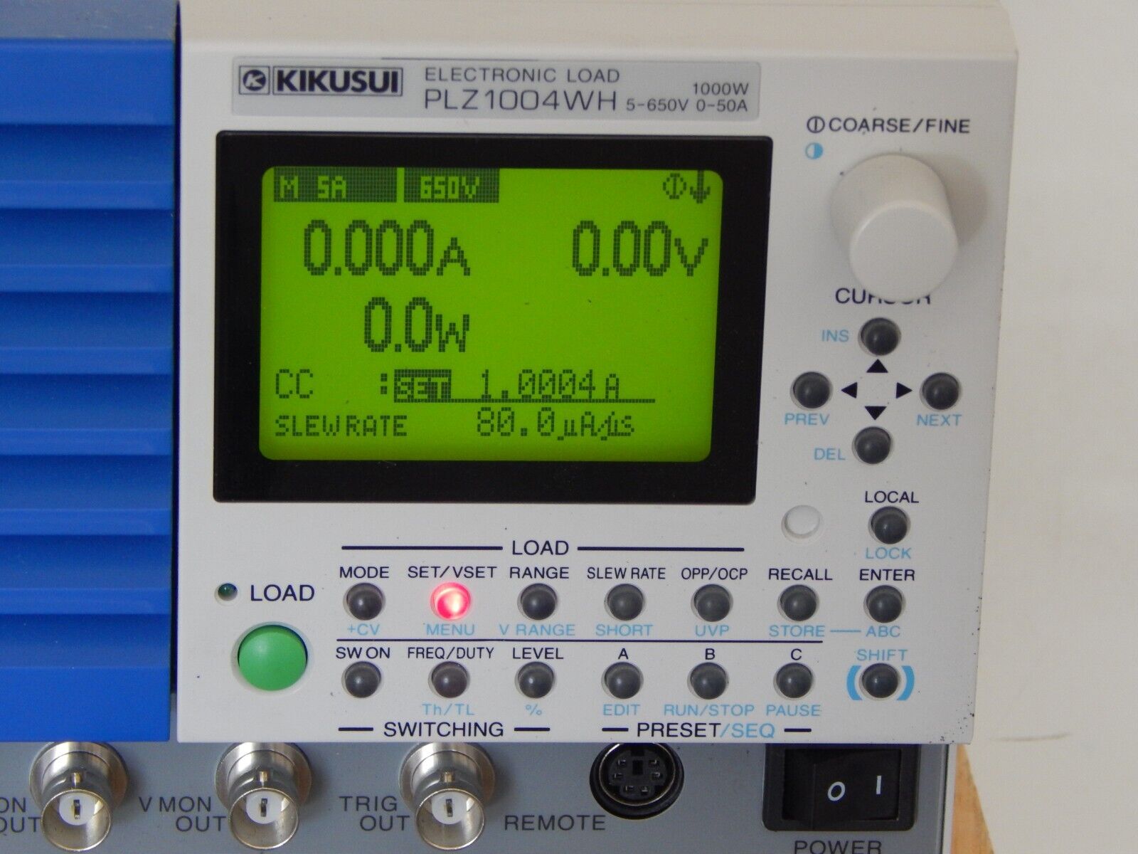Kikusui PLZ1004WH 5-650V 0-50A 1000W Electronic Load *MINT Condition* Kikusui PLZ1004WH 5-650V 0-50A 1000W Electronic Load *MINT Condition*